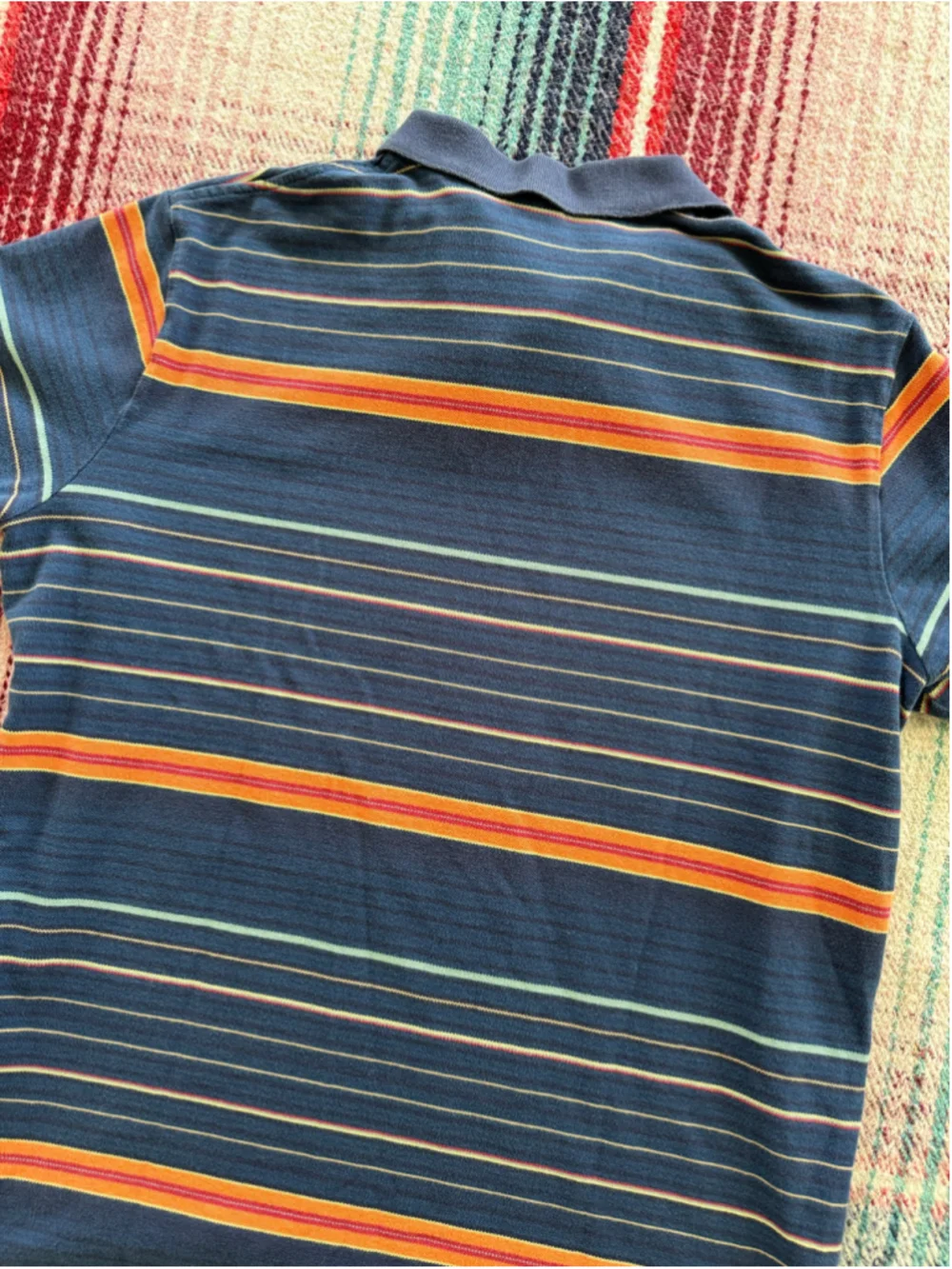 Vintage Polo Ralph Lauren Blue/Orange Stripe Polo Shirt XL